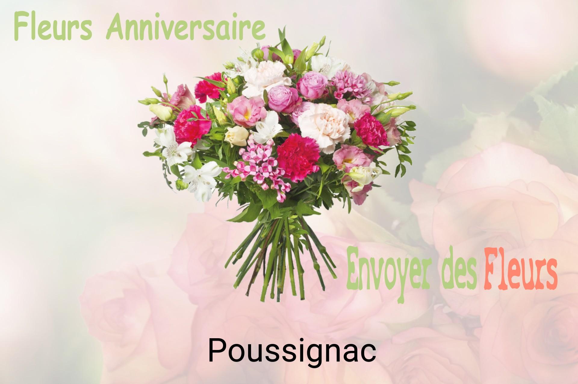 Bouquet de fleurs d’anniversaire livré à Poussignac
